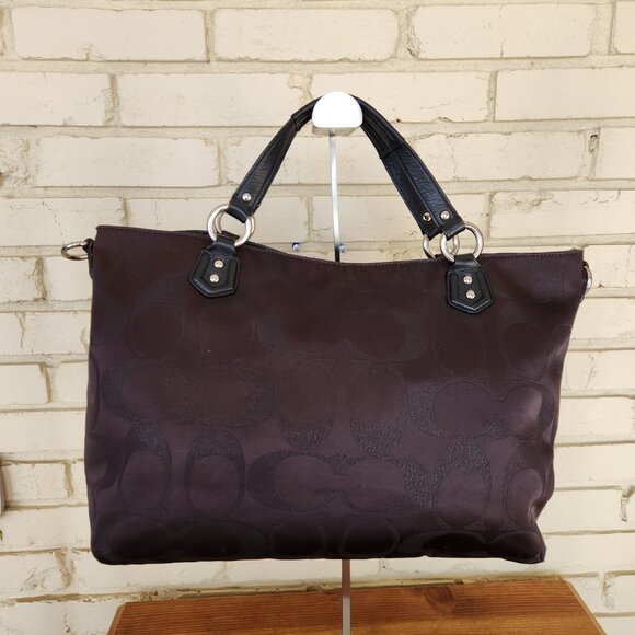 Euc Coach Campbell Metallic Signature Shoulder Bag Handbag - Picture 4 of 12